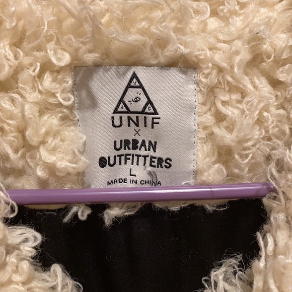 UNIF SHAGGY CREAM MOTO JACKET - Picture 9 of 13